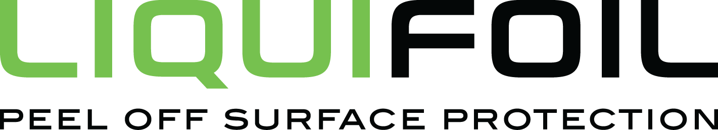 LiquiFoil tekoča folija za zaščito oken in vrat, lakirnic in drugih površin. Logo.